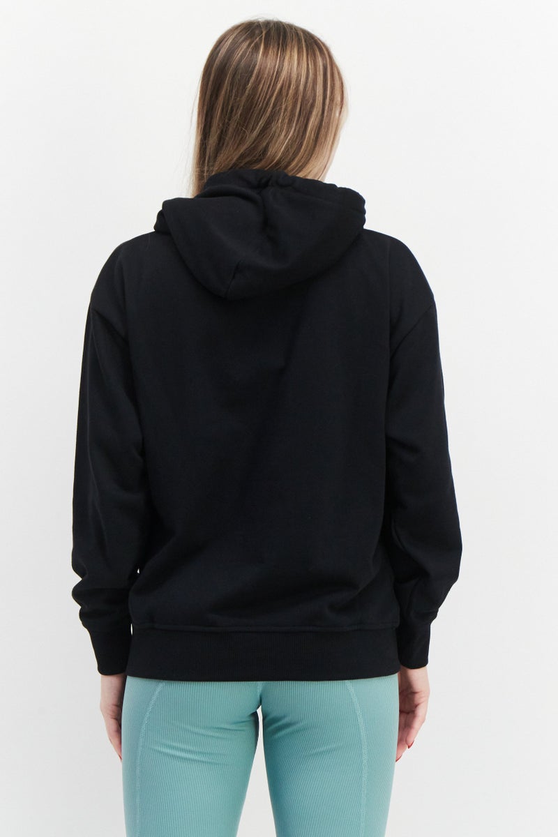 Marilyn Monroe Women Hooded Printed Long Sleeve Sweatshirts, Black - Image 2